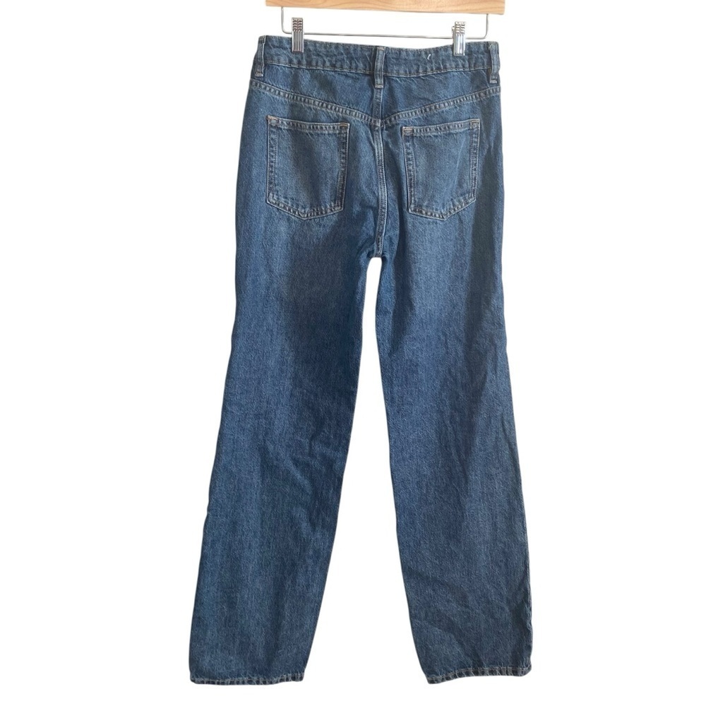 Piombo Medium Wash Mid Rise Loose Straight Leg Italian Jeans Size 42/US 28 - Picture 3 of 7